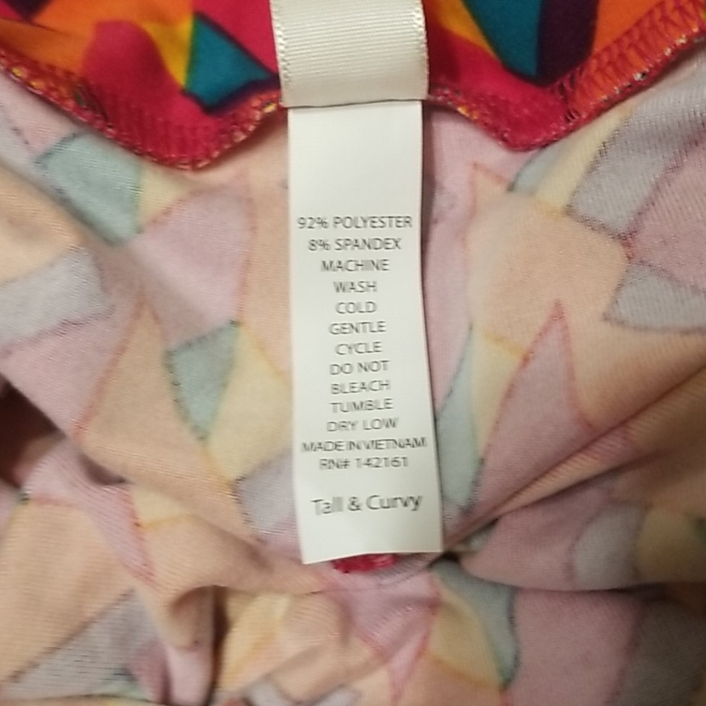 🆕 LuLaRoe Leggings TC Orange Print NWOT - Picture 4 of 4